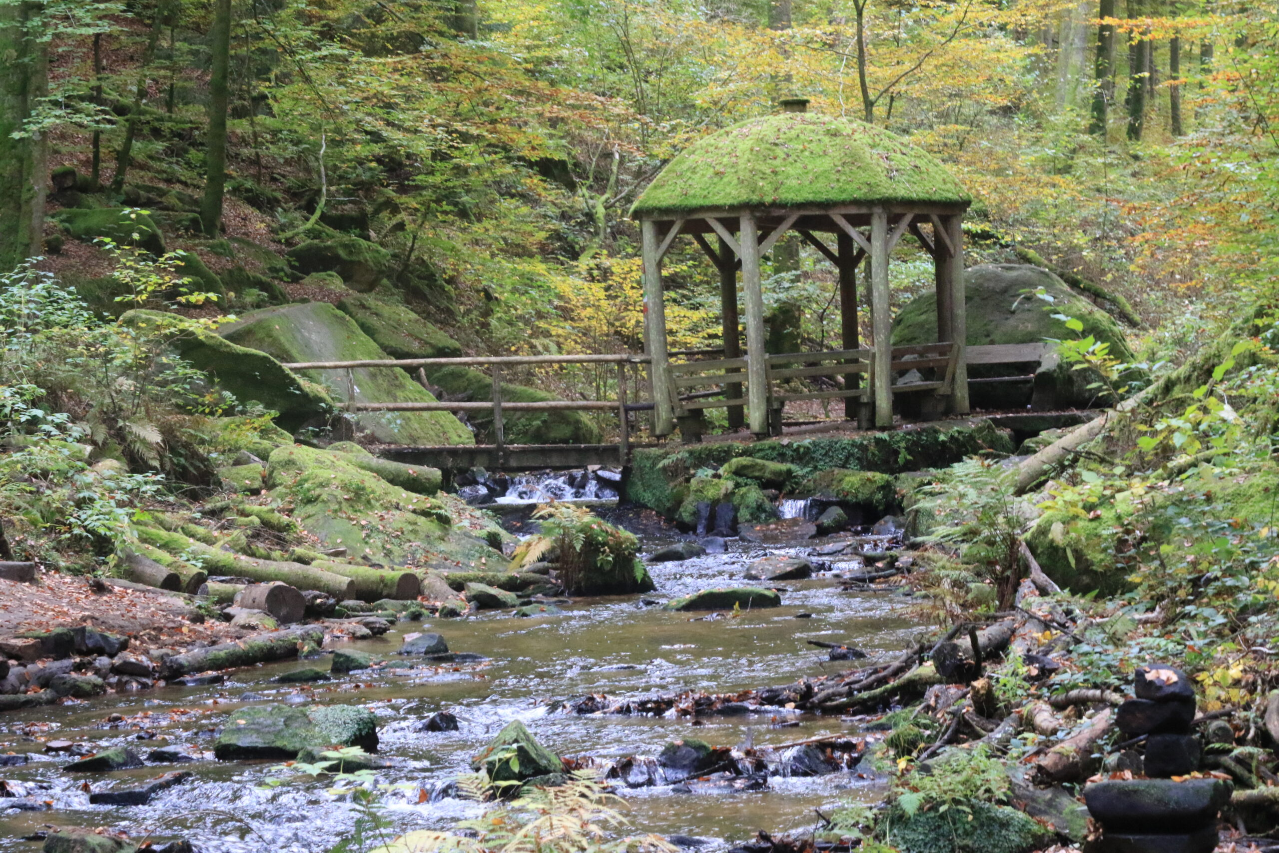 Moos-Pavillon am Bach Moos-Pavillon am Bach – Karlstalschlucht